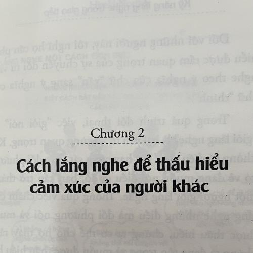 Bài 2:  Kĩ thuật lắng nghe, thấu hiểu trong giao tiếp